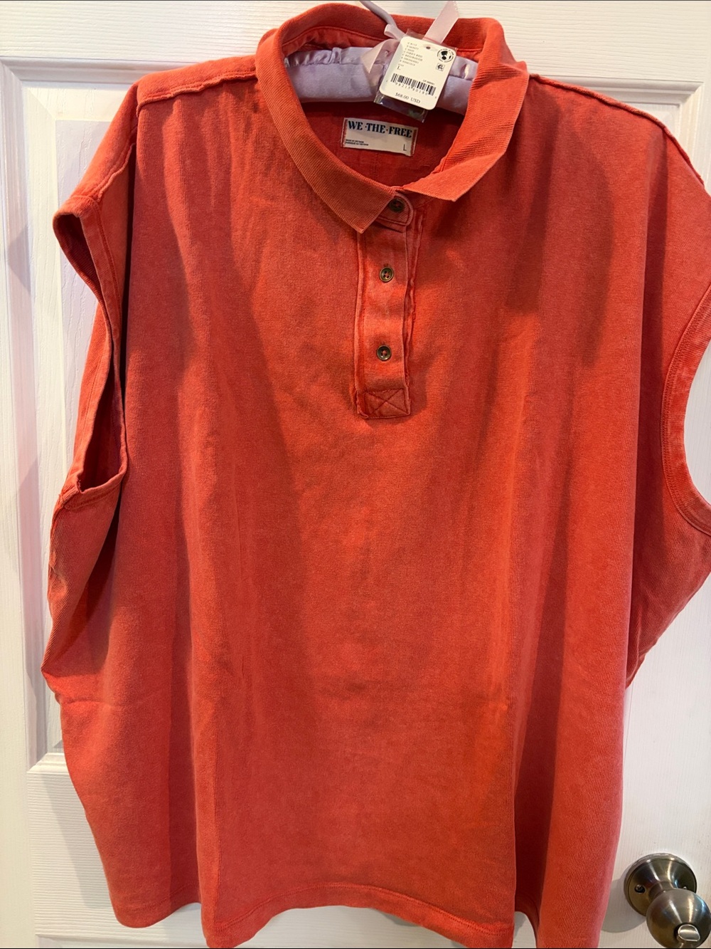 We The Free oversized Sleeveless Polo Tank